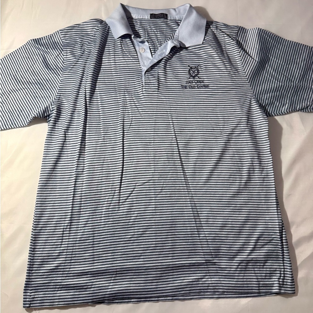 Nautical Blue Striped Polo Shirt